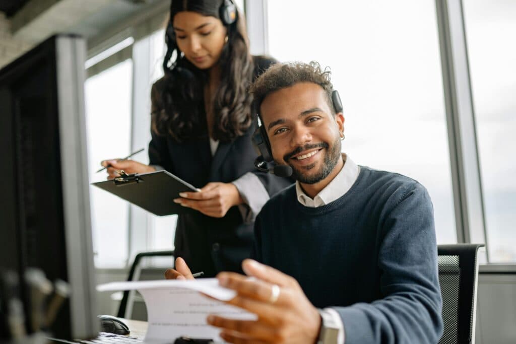 Enterprise team managing customer conversations across departments from one workspace